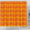 Fire Flame Print Pattern Bathroom Shower Curtain-grizzshop