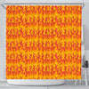 Fire Flame Print Pattern Bathroom Shower Curtain-grizzshop