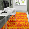 Fire Flame Print Pattern Floor Mat-grizzshop