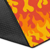 Fire Flame Print Pattern Floor Mat-grizzshop