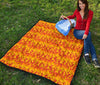 Fire Flame Print Pattern Quilt-grizzshop