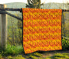 Fire Flame Print Pattern Quilt-grizzshop