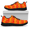 Fire Flame Print Pattern Sneaker Shoes For Men Women-grizzshop