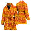 Fire Flame Print Pattern Women Long Robe-grizzshop