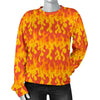 Fire Flame Print Pattern Women's Sweatshirt-grizzshop