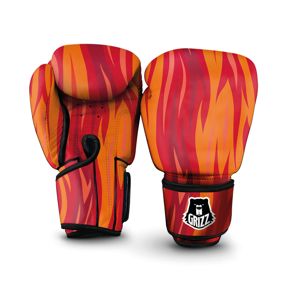 Fire In Hell Print Pattern Boxing Gloves-grizzshop