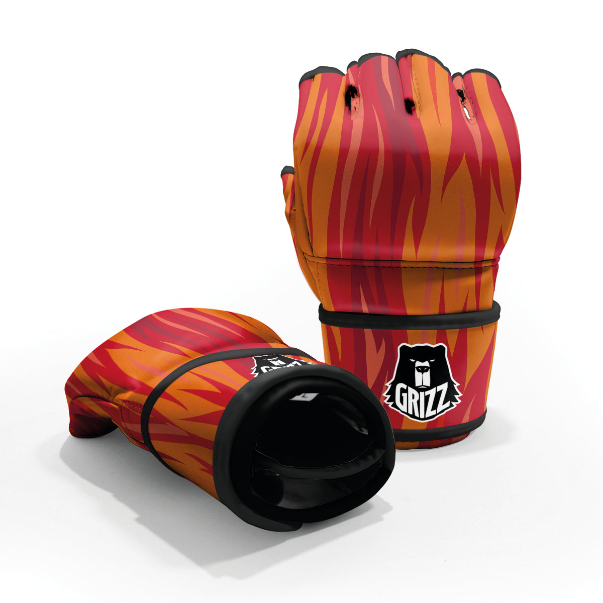 Fire In Hell Print Pattern MMA Gloves-grizzshop