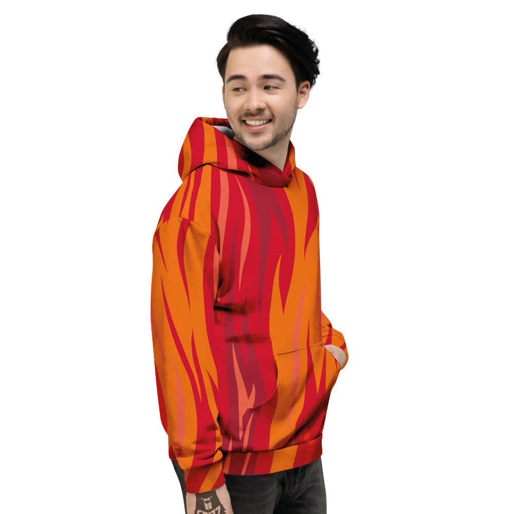 Fire In Hell Print Pattern Men's Hoodie-grizzshop