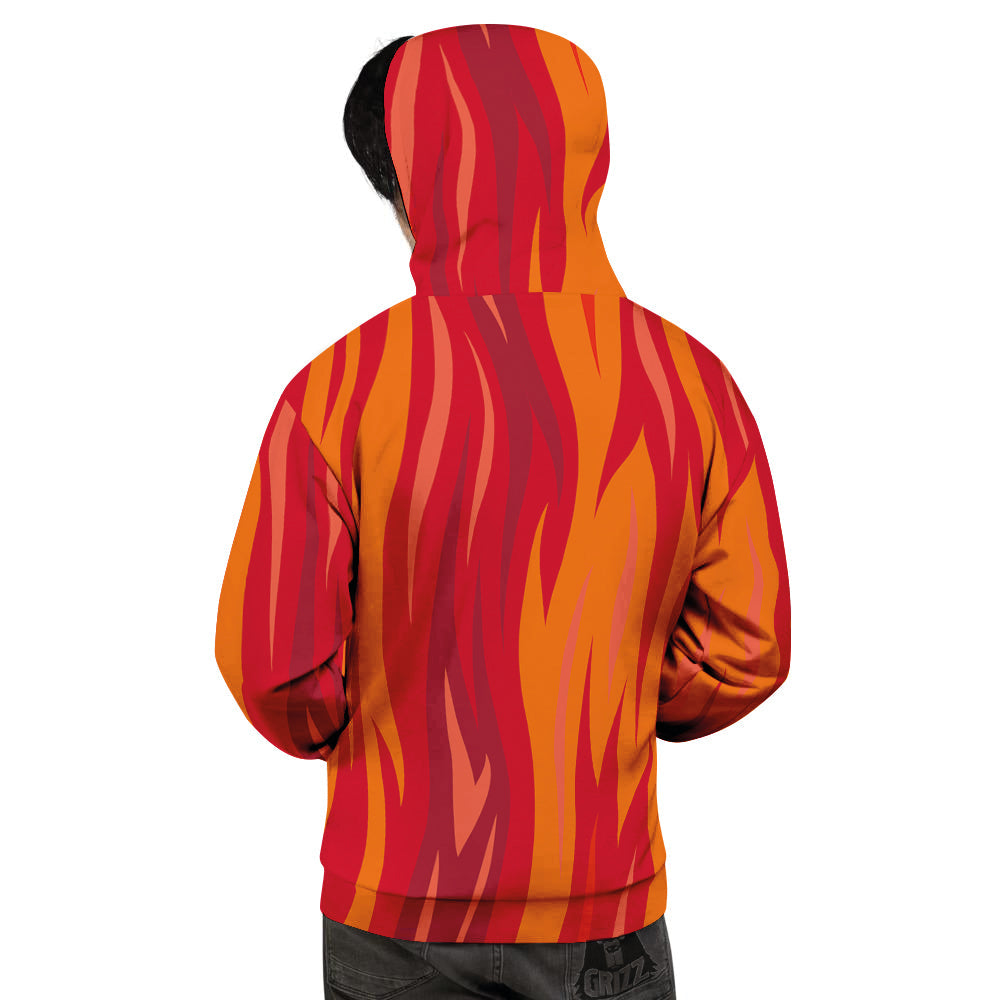 Fire In Hell Print Pattern Men's Hoodie-grizzshop