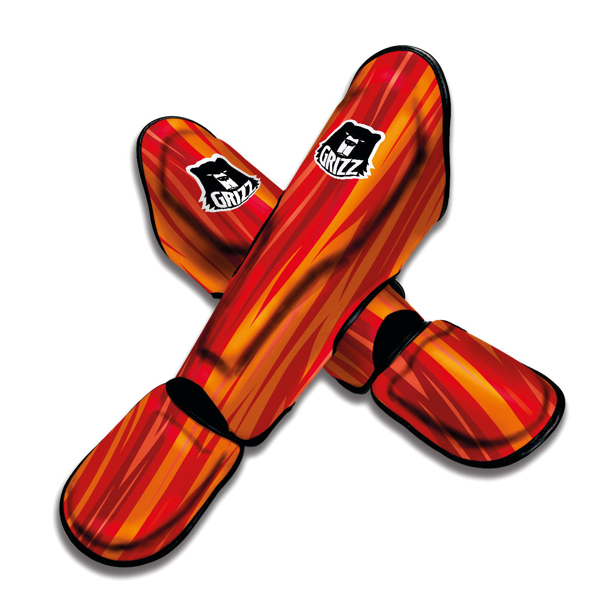 Fire In Hell Print Pattern Muay Thai Shin Guards-grizzshop