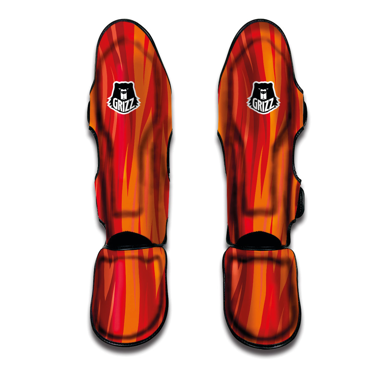 Fire In Hell Print Pattern Muay Thai Shin Guards-grizzshop
