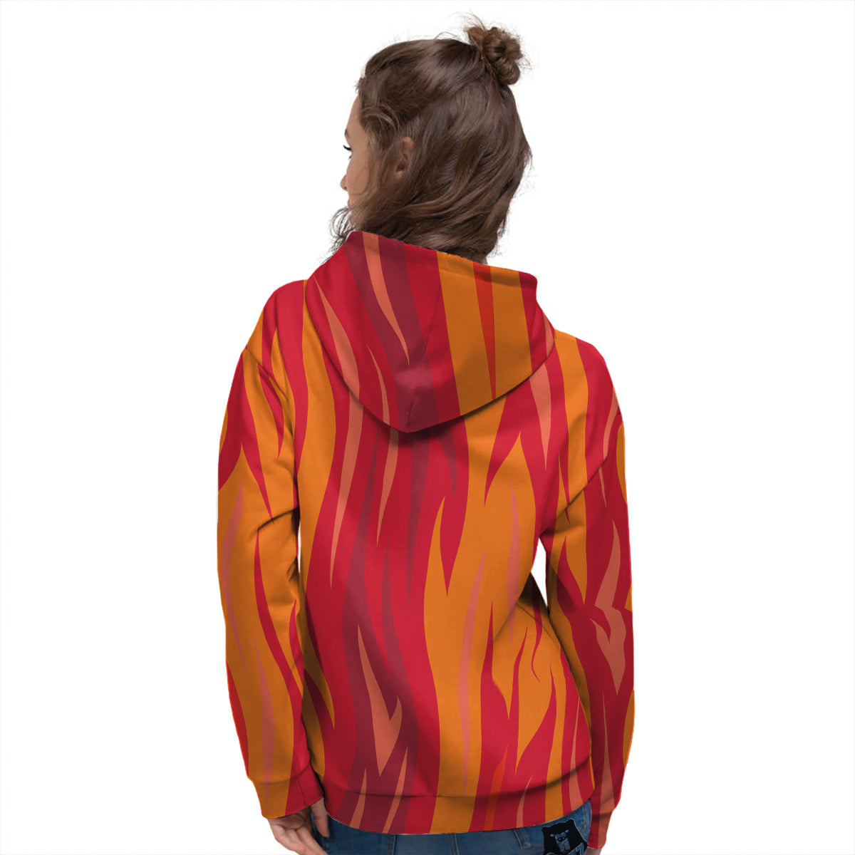Fire In Hell Print Pattern Women's Hoodie-grizzshop