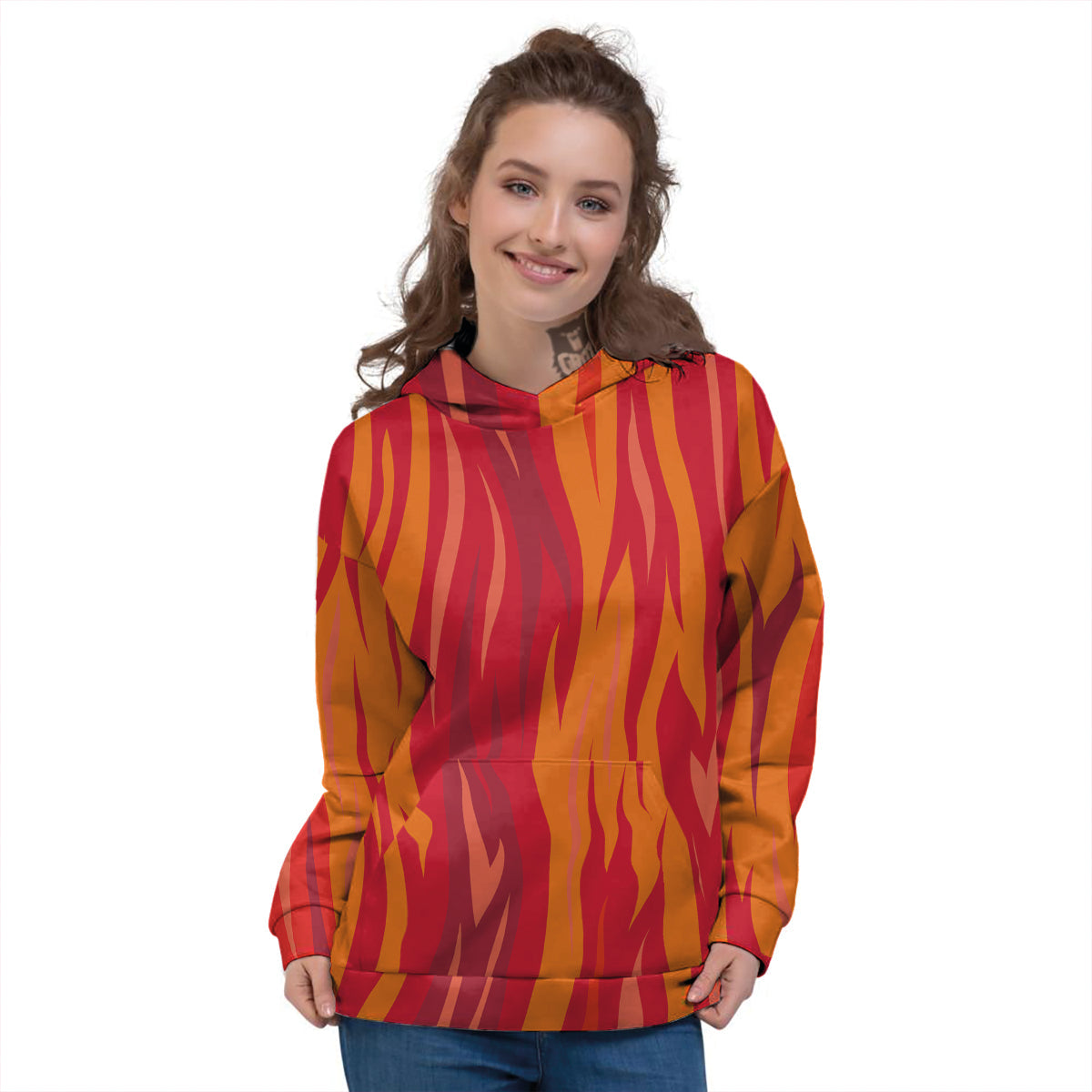 Fire In Hell Print Pattern Women's Hoodie-grizzshop