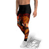 Fire Pitbull Print Men's Leggings-grizzshop