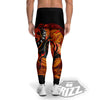 Fire Pitbull Print Men's Leggings-grizzshop