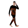 Fire Pitbull Print Men's Pajamas-grizzshop