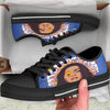 Fire Psychedelic Women Print Black Low Top Shoes-grizzshop