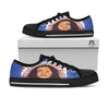 Fire Psychedelic Women Print Black Low Top Shoes-grizzshop