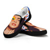 Fire Psychedelic Women Print Black Slip On Shoes-grizzshop