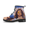 Fire Psychedelic Women Print Leather Boots-grizzshop