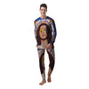 Fire Psychedelic Women Print Men's Pajamas-grizzshop