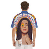 Fire Psychedelic Women Print Men's Short Sleeve Shirts-grizzshop