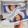 Fire Psychedelic Women Print White High Top Shoes-grizzshop