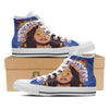 Fire Psychedelic Women Print White High Top Shoes-grizzshop