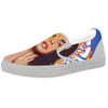 Fire Psychedelic Women Print White Slip On Shoes-grizzshop