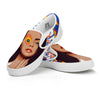 Fire Psychedelic Women Print White Slip On Shoes-grizzshop