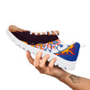 Fire Psychedelic Women Print White Sneaker-grizzshop