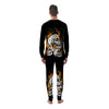 Fire Skull Head Print Men's Pajamas-grizzshop