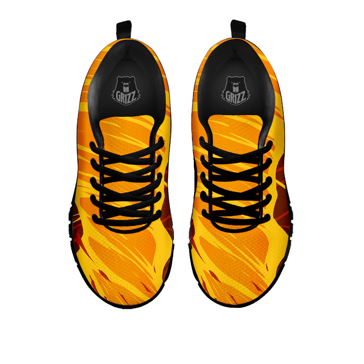 Fire Tornado Print Black Sneaker-grizzshop