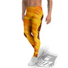 Fire Tornado Print Men's Leggings-grizzshop