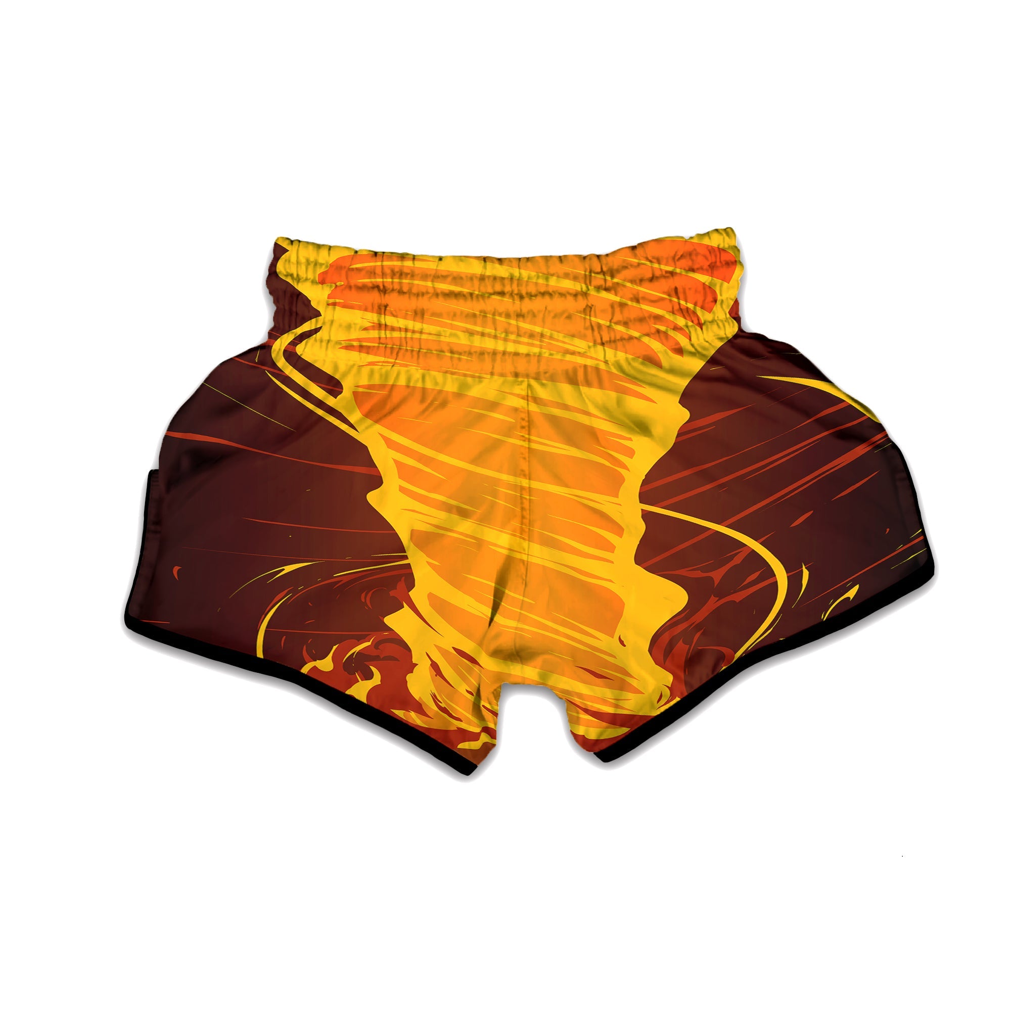 Fire Tornado Print Muay Thai Boxing Shorts-grizzshop