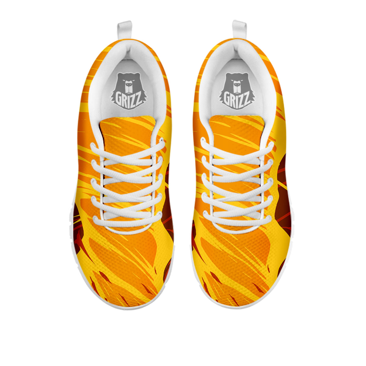 Fire Tornado Print White Sneaker-grizzshop