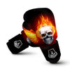 Fire Wings With Flaming Skull Print Boxing Gloves-grizzshop