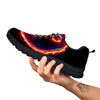 Fire Yin Yang Blue And Red Print Black Sneaker-grizzshop