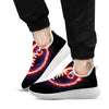 Fire Yin Yang Blue And Red Print White Athletic Shoes-grizzshop