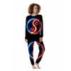 Fire Yin Yang Blue And Red Print Women's Pajamas-grizzshop