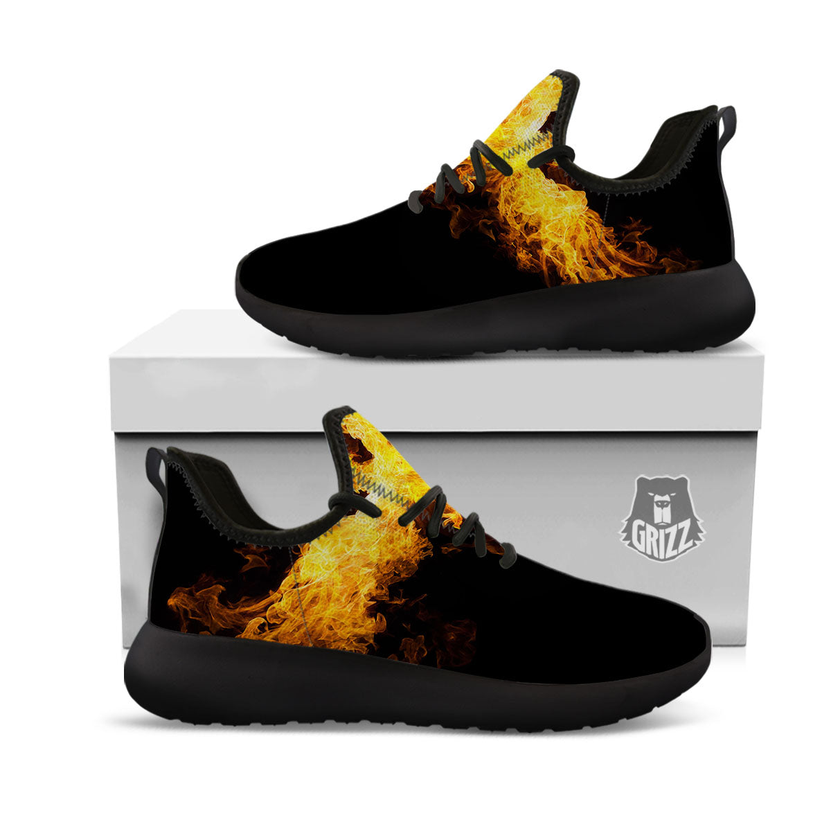 Firebird Phoenix Print Black Athletic Shoes-grizzshop