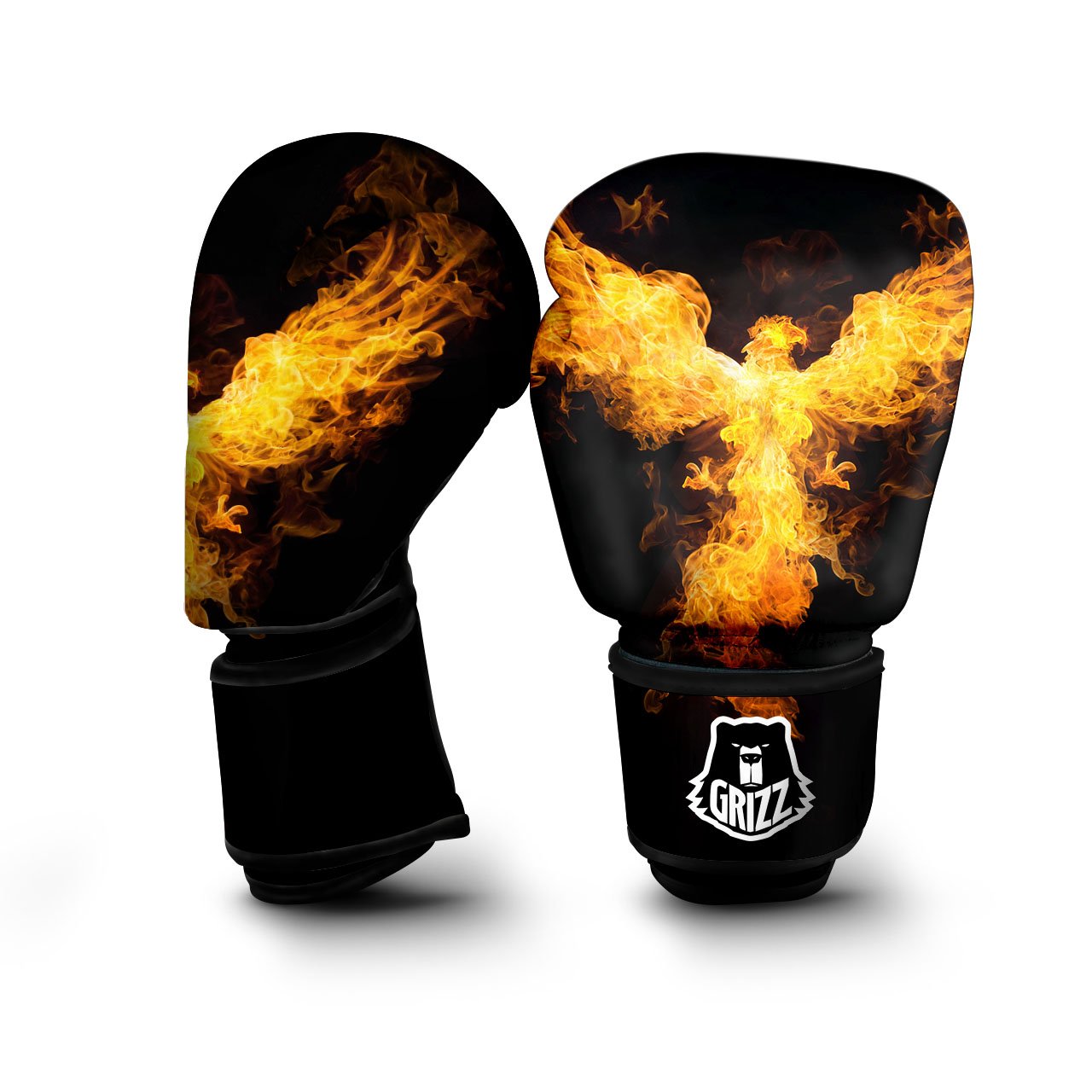 Firebird Phoenix Print Boxing Gloves-grizzshop