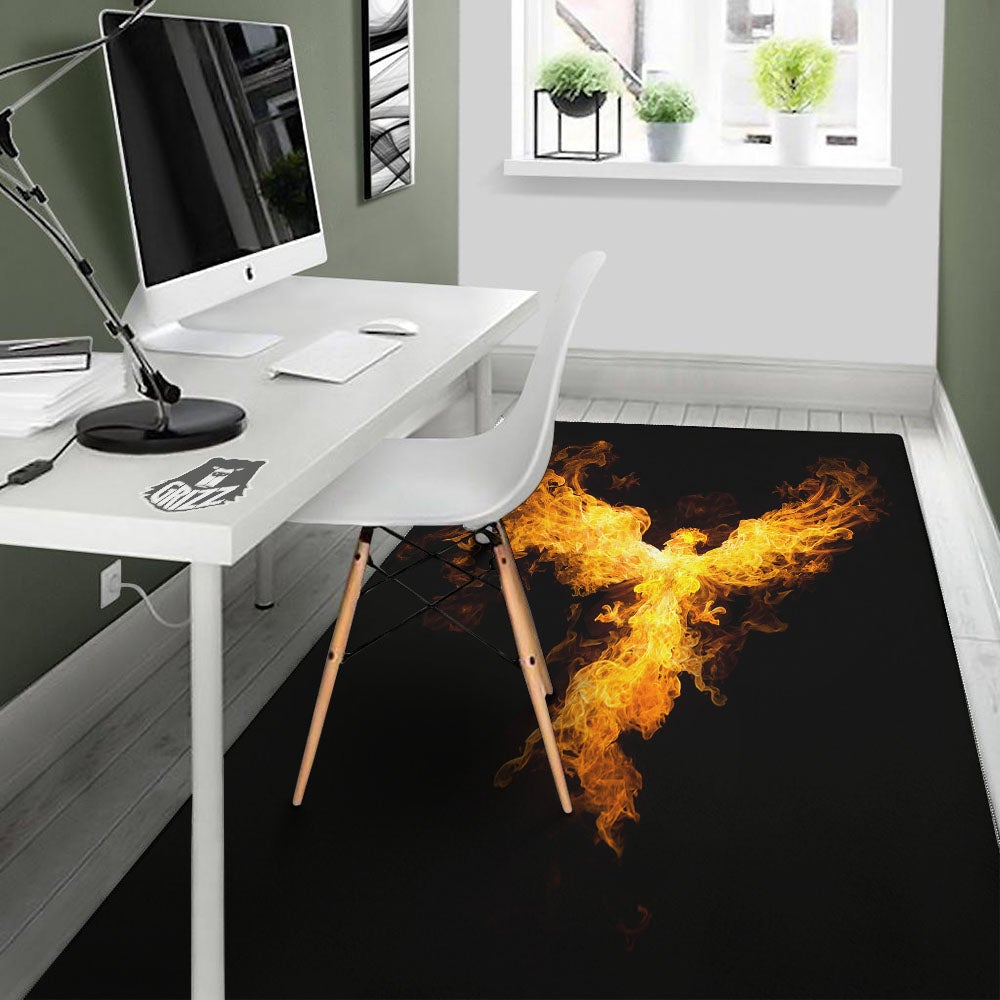 Firebird Phoenix Print Floor Mat-grizzshop