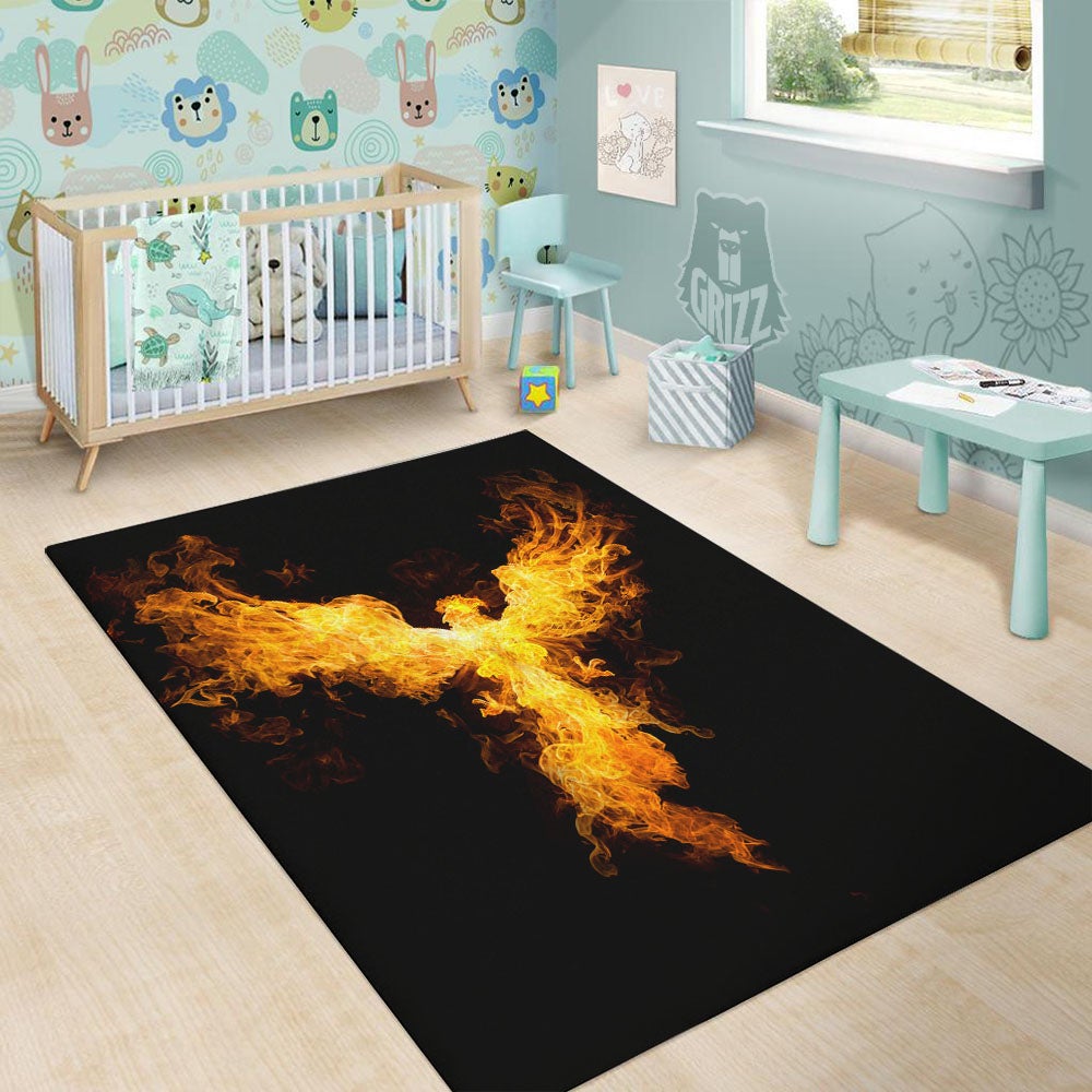 Firebird Phoenix Print Floor Mat-grizzshop