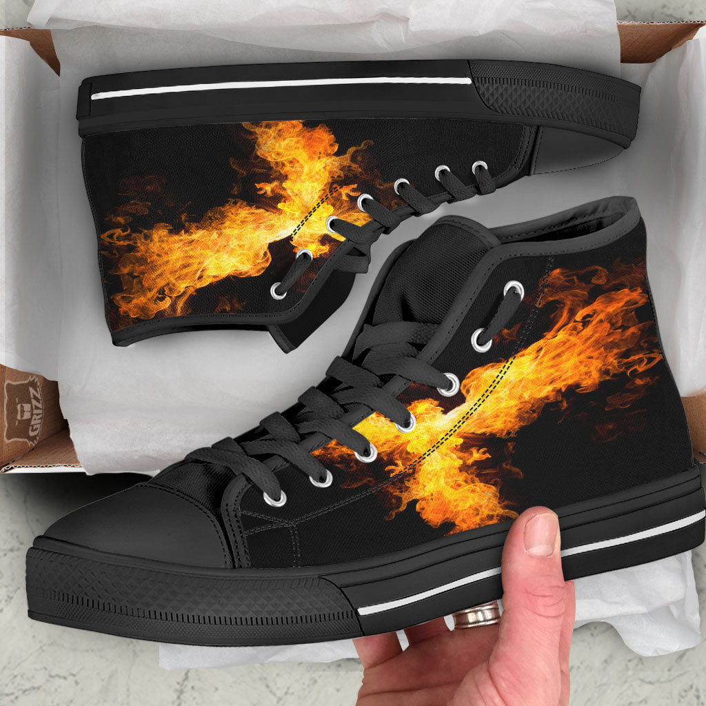 Firebird Phoenix Print High Top Shoes-grizzshop