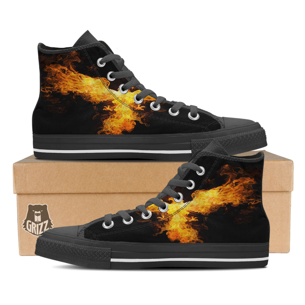 Firebird Phoenix Print High Top Shoes-grizzshop
