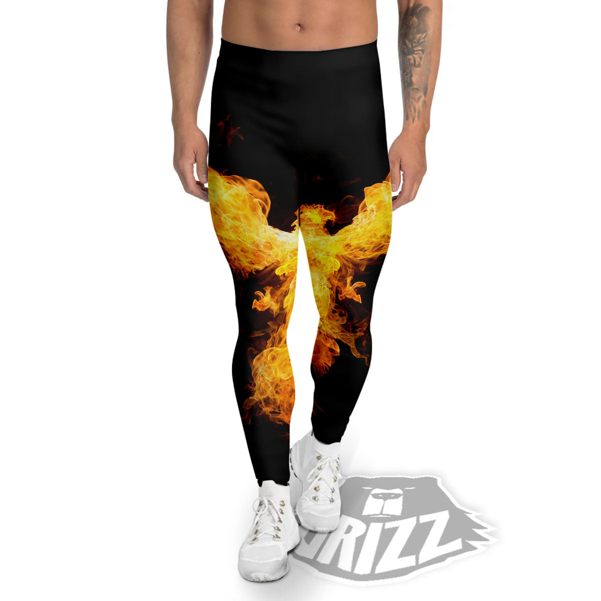 Firebird Phoenix Print Men's Leggings-grizzshop