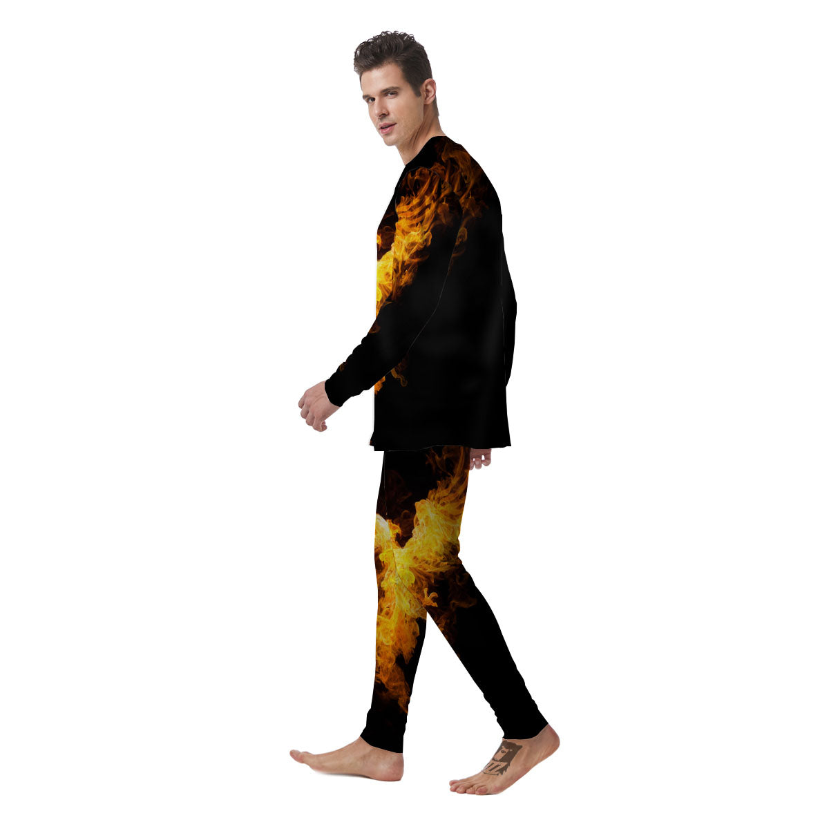 Firebird Phoenix Print Men's Pajamas-grizzshop