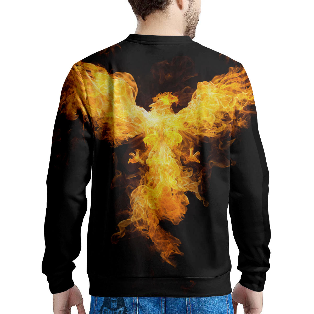 Firebird Phoenix Print Men's Sweatshirt-grizzshop