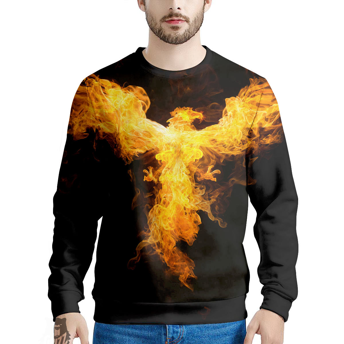 Firebird Phoenix Print Men's Sweatshirt-grizzshop